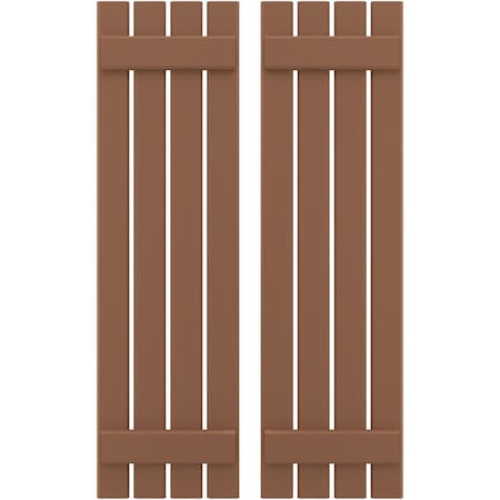 Ekena Millwork Americraft 4-Board, 2 Batten Exterior Real Wood Spaced Board-n-Batten Shutters, ARW101SB415X56BTH, PR ARW101SB415X56BTH